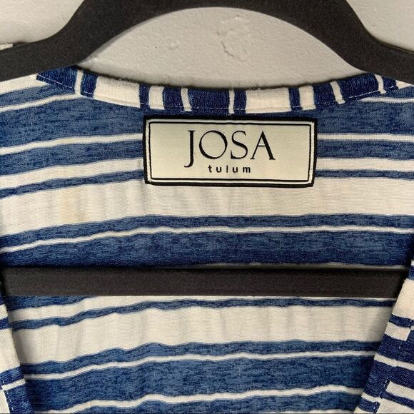 Joss Tulum Striped Blue and White Cover up Dress - Picture 11 of 12